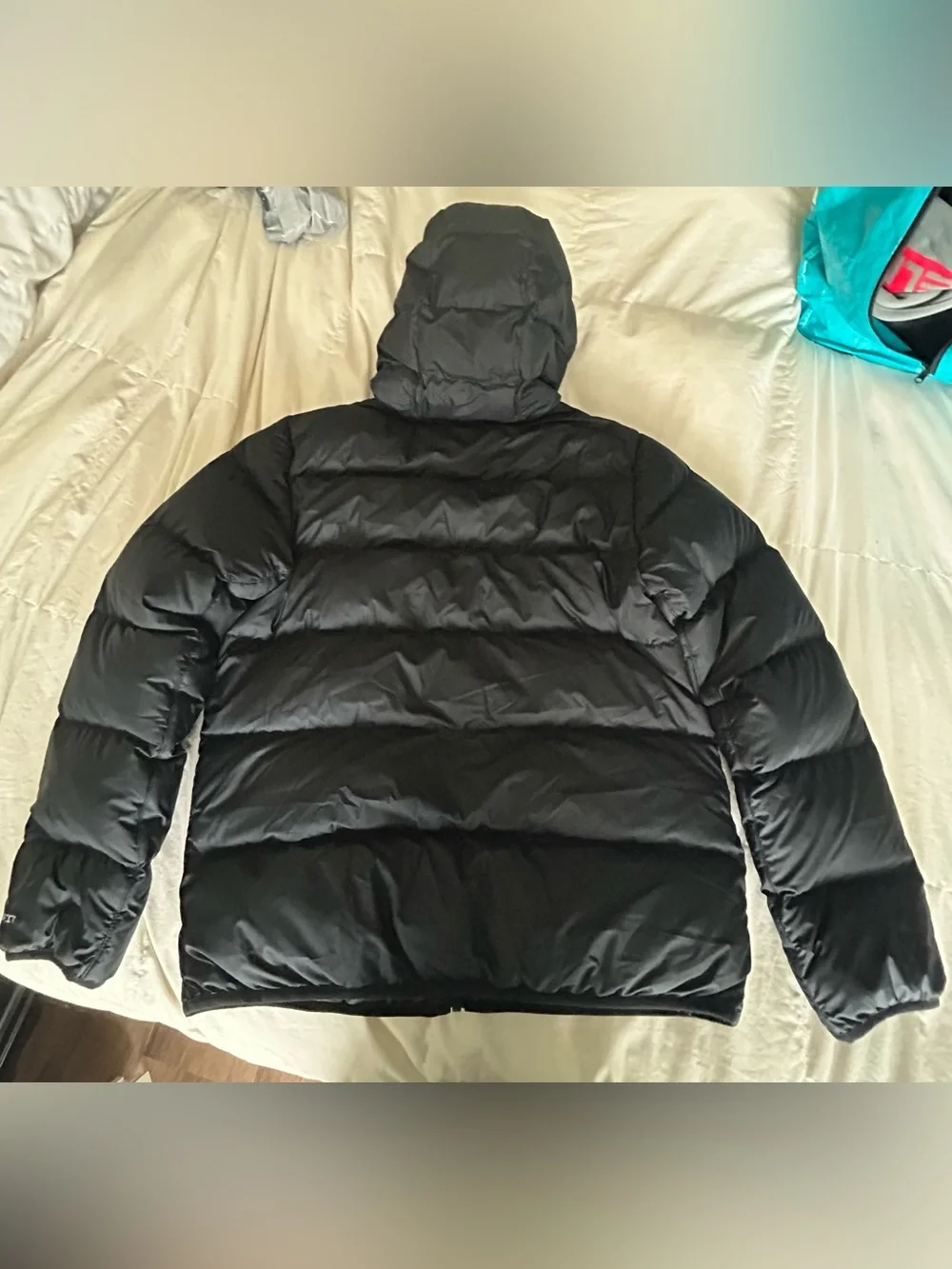 Nike Black Puffer Jacket with White Swoosh